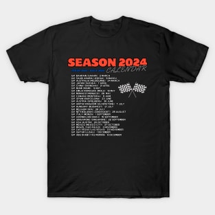 Formula 1 calendar 2024, season 2024 T-Shirt